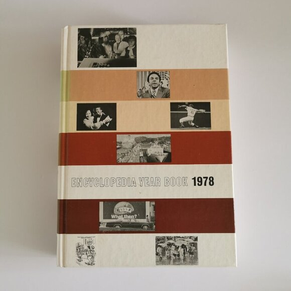 1978 Year Book Encyclopedia Vintage Birthday Gift Annual Recap Grolier Gen X - Picture 2 of 10